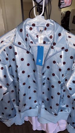 Adidas Baby Blue polka dots jacket