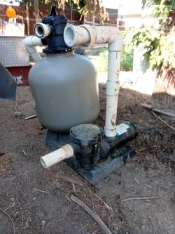Pool sand filter and pump 1hp