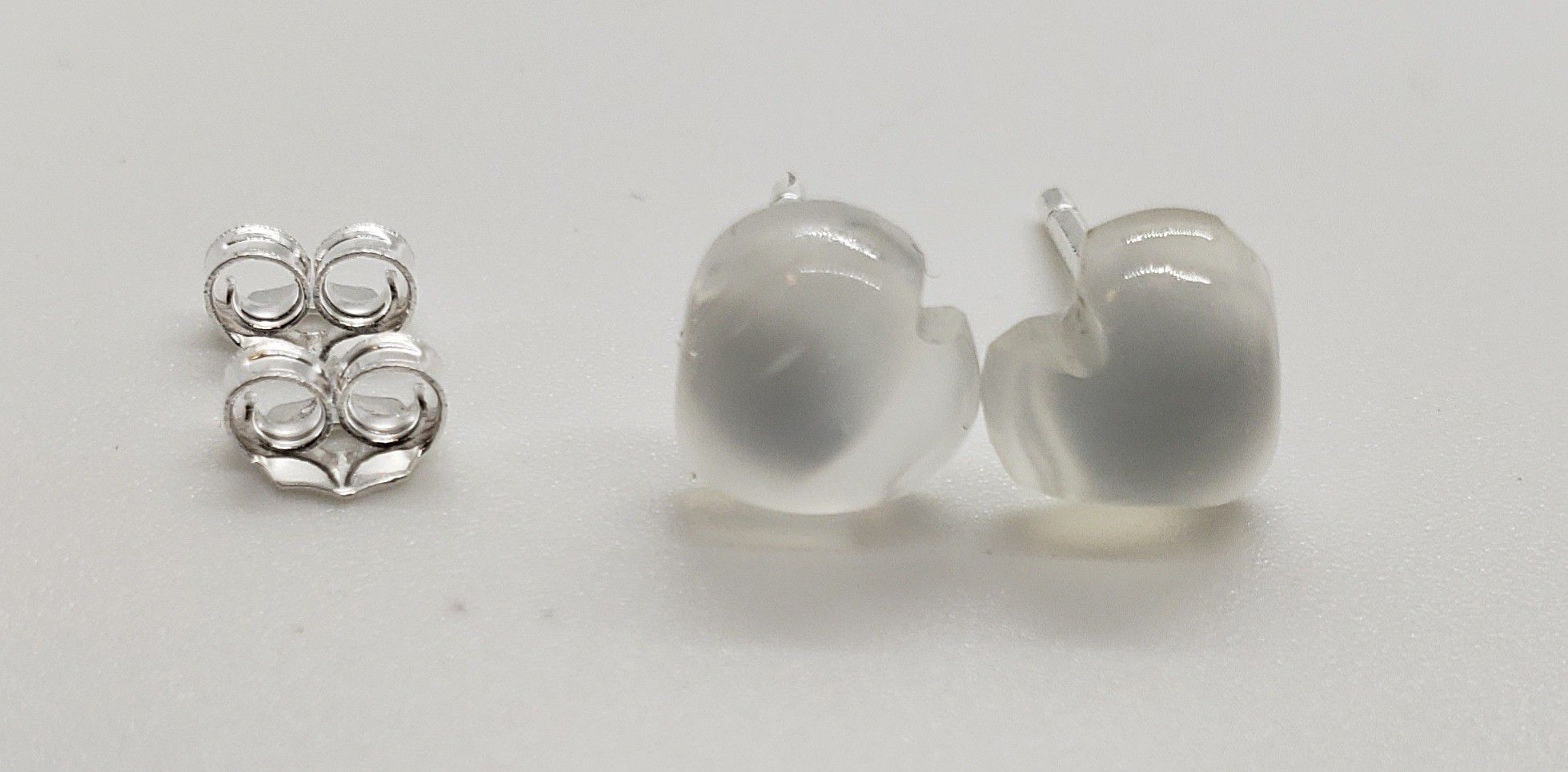 Natural Heart Moonstone Sterling Silver Earrings