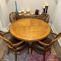 Solid Wood Table & 4 Chairs