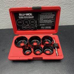 Disston 6561 Blu-Mol Carbon Steel Hole Saw Kit- 7 Pieces
