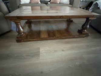 Wood Coffee Table 55”x30” Solid Wood