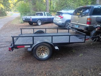 Available..5x8 utility trailer with easy removal tailgate!!! Full size tires