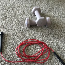 Workout Weights And Jump Rope