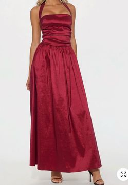 Fashion Nova Layla A Line Halter Maxi Dress