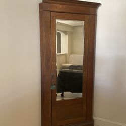 Antique Corner Cabinet, solid wood