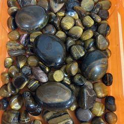 1 pound  Natural orange and black Tiger’s Eye Crystal Sphere Healing China