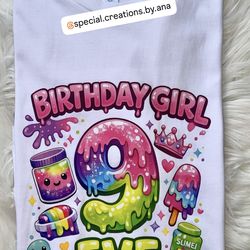 Custom Slime Theme Birthday Shirt 💖