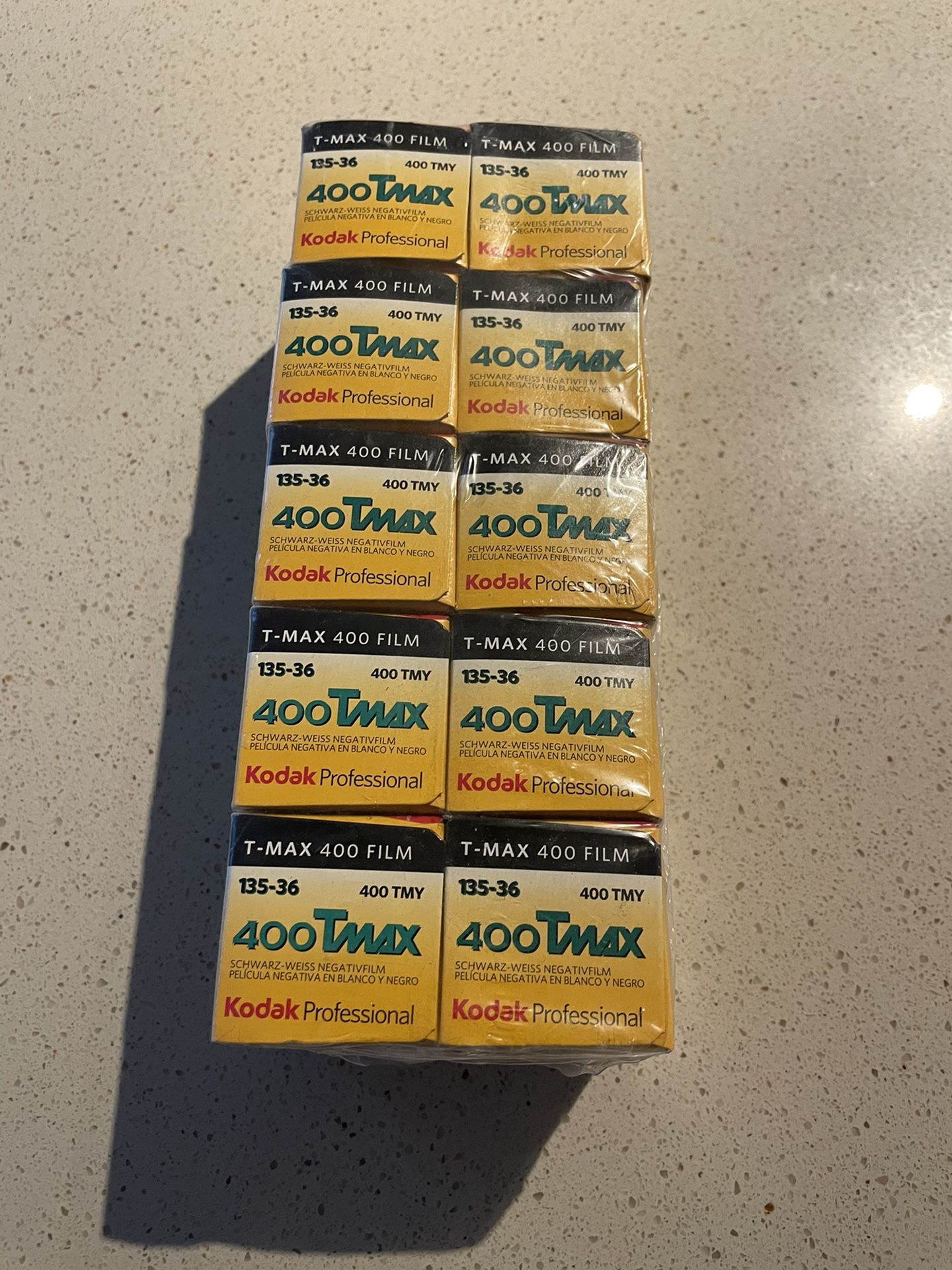 10 pack of film: 400 Tmax Kodak professional