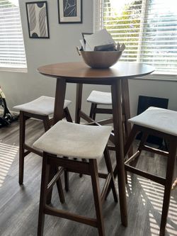 Dining Table with Chairs, Bar Height