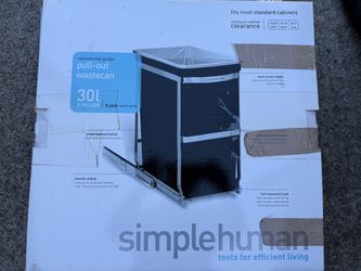 Simple Human 30 Liter / 8 Gallon Kitchen Cabinet Pull-Out Trash Can