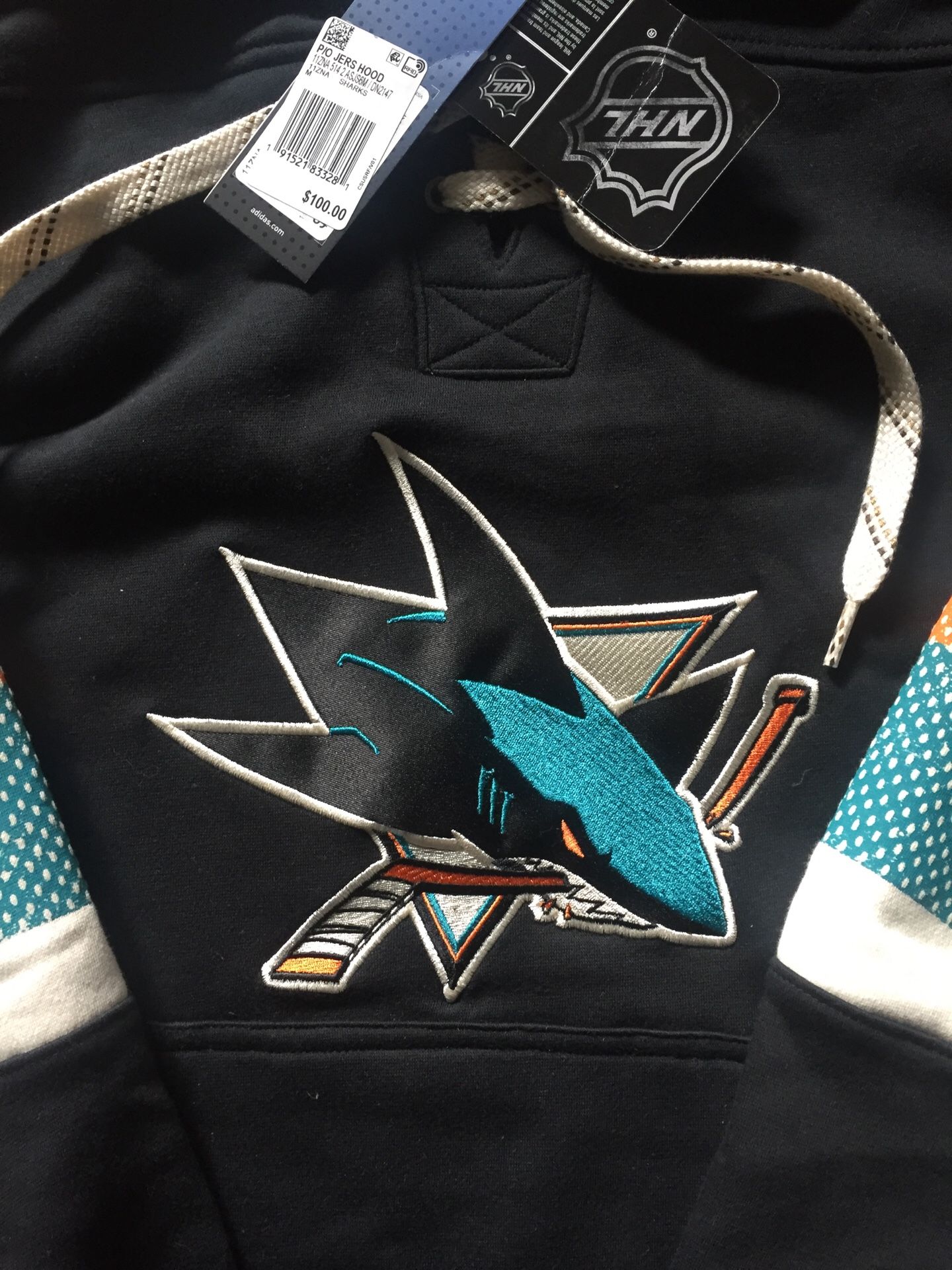 Adidas San Jose Sharks Hooded Sweatshirt