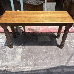 Vintage Solid Oak Console Table