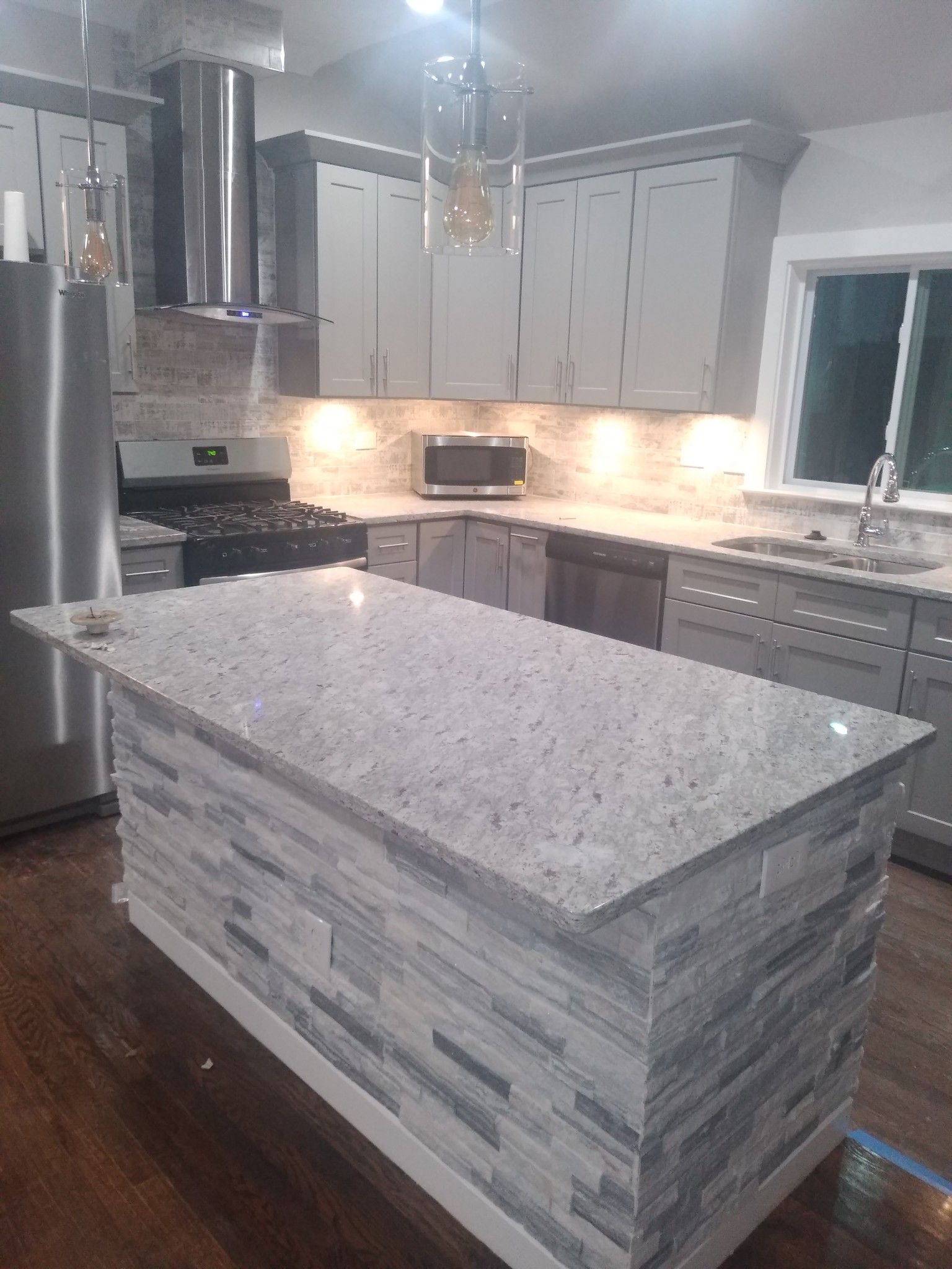 Shaker grey kitchen and bath cabinets