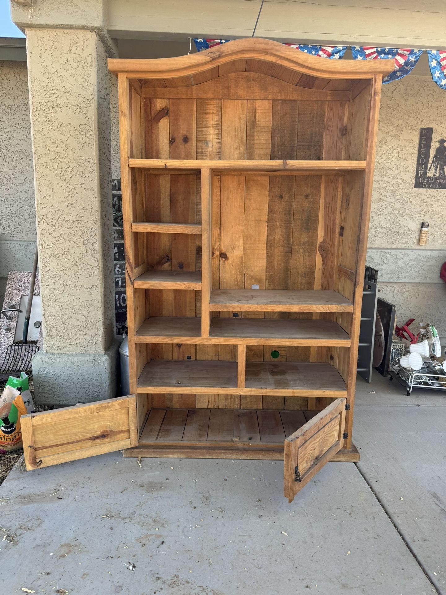 Wood Bookshelf Mexican Rustic Furniture