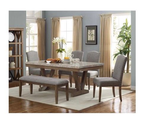 Dining Set Real Marble