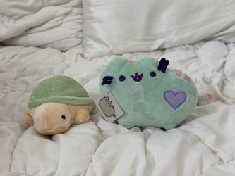 Pusheen the Cat Plush and small turtle plush