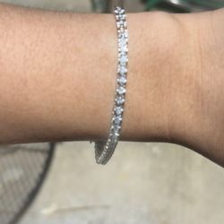 14k White Gold Tennis Bracelet 1.5 Carats 