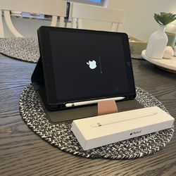📱 iPad 7th Gen (32GB) + 1st Gen Apple Pencil + Premium Case – Excellent Condition!