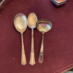 Silver Smaller Size Spoons And Ladel