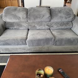 Grey Couch And Love Seat