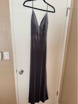 Windsor Chrome Metallic Strappy Maxi Dress