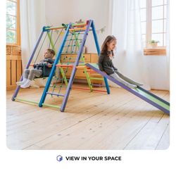 EZPlay Toddler Indoor Jungle Gym with Slide 