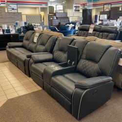 Diamanté Power Sofa And Loveseat Set