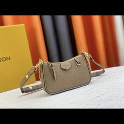 khaki Leather Should/crossbody Bag