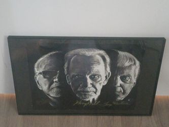 Autographed Framed Portrait Art Mobsters.