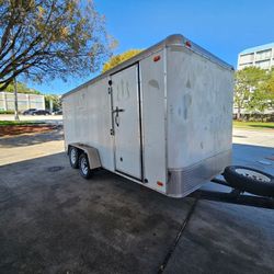 Trailer 7x16 "2015" 1 Owner Pulls Great No Leaks 6ft Height Interior Clean Documentation In Hand ✋️ READ DESCRIPTION FIRST, LEA PRIMERO. 