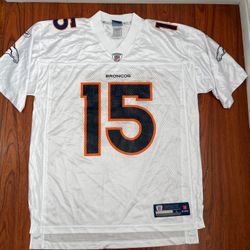 Tim Tebow Reebok NFL On Field Authentic Denver Broncos Jersey Size Large White