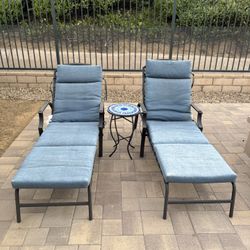 Blue Chaise Lounge *Cushions Only*