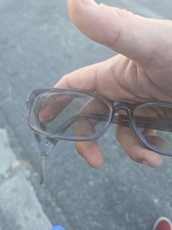 Gray Rectangle Frame Eyeglasses