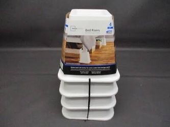 White Bed Risers - Set of 4