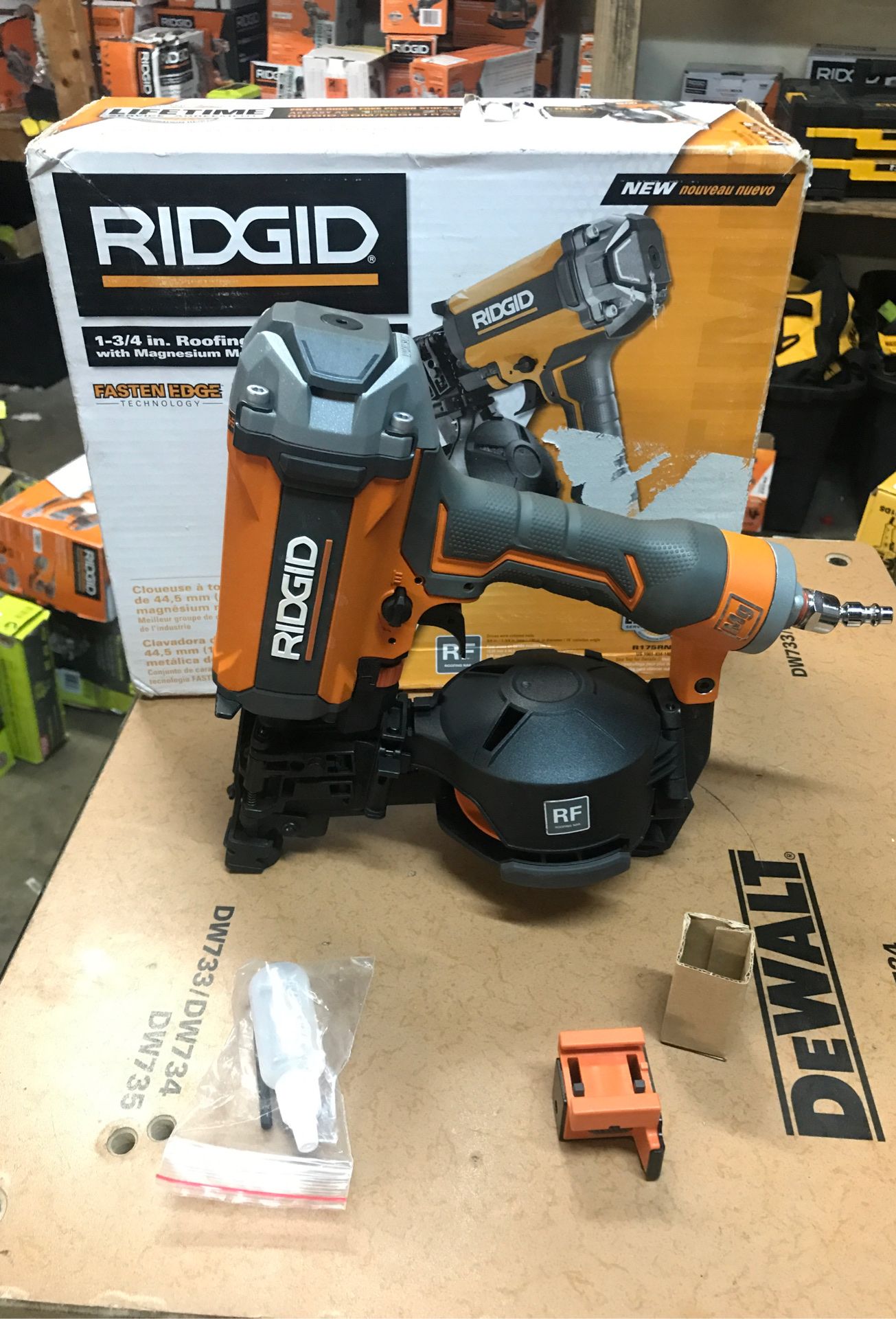 RIDGID 15-Degree 1-3/4 in. Coil Roofing Nailer