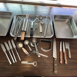 Stainless Steel Kitchen Utensils Tray Pans