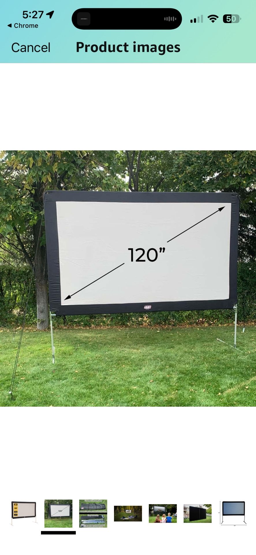 Camp Chef 120-Inch Portable Outdoor Movie Theater Screen