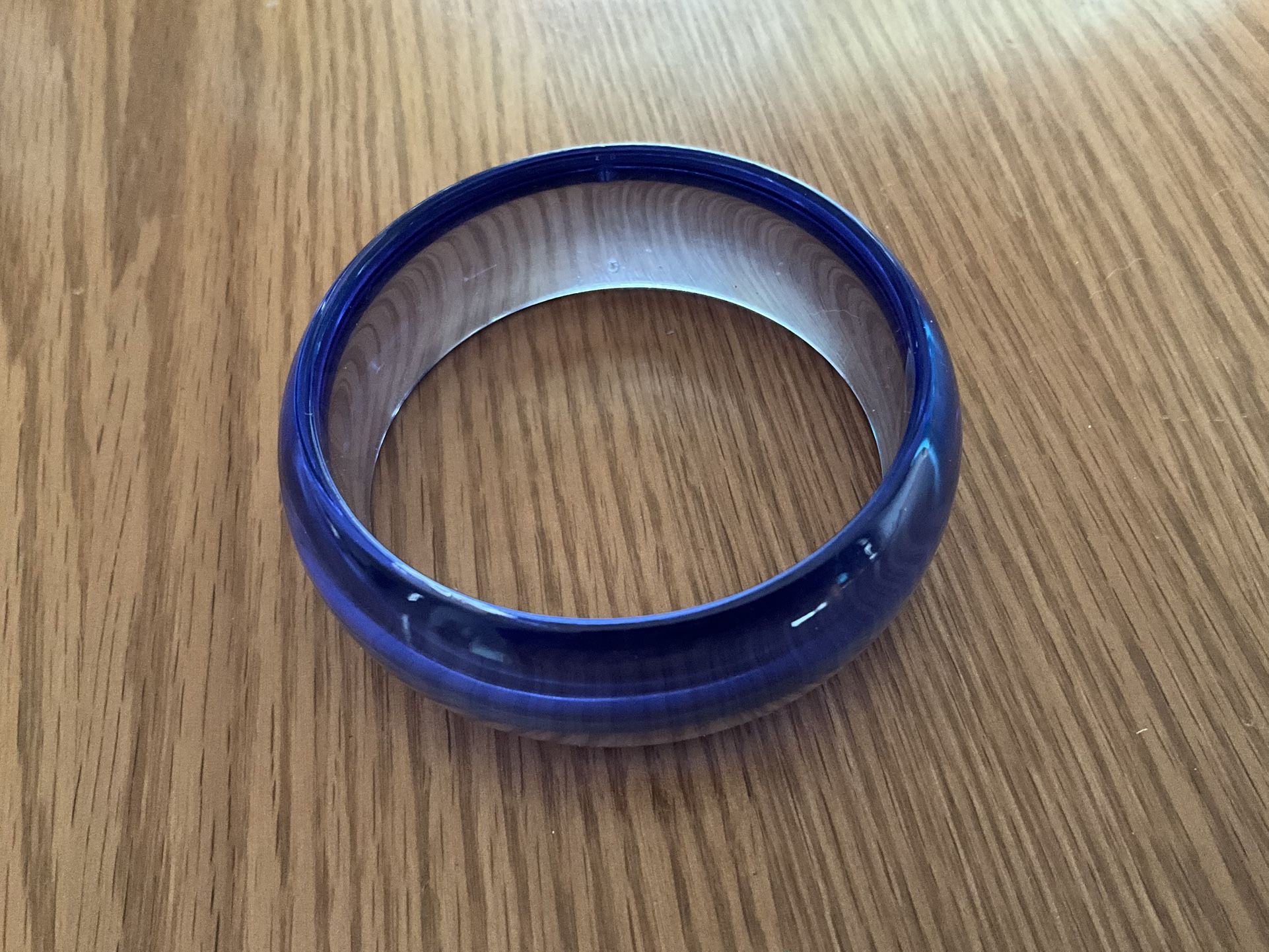 Blue Lucite Bangle Bracelet