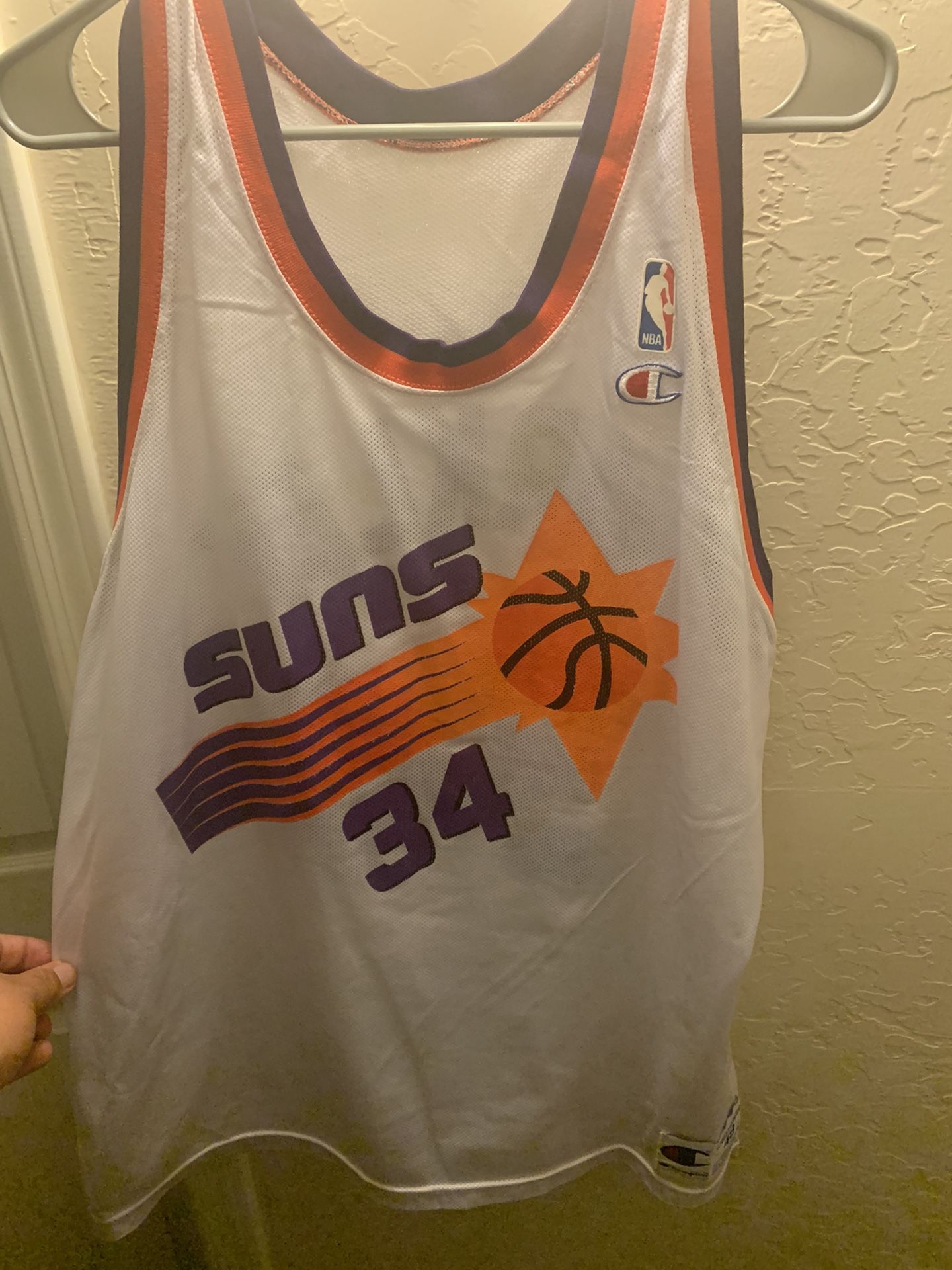 Vintage 1990s Phoenix suns NBA Charles Barkley Champion Jersey Size 48(XL) Slight Stain