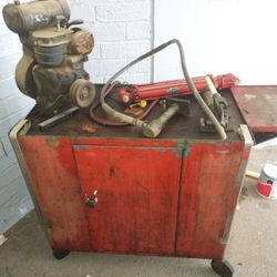 Rolling Tool chest , old school Kohler motor+ more