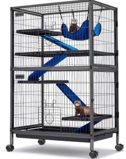 New 45-inch Metal Small Animal Cages for Ferrets and Rodents