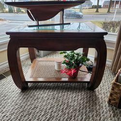 End Table With Glass Top