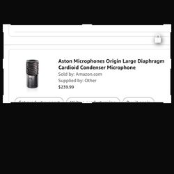 Aston Microphones Origin Large Diaphragm Cardioid Condenser Microphone