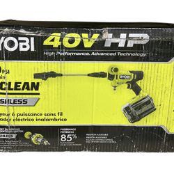 Ryobi 40V HP Cordless EZClean Brushless Power Cleaner 600 PSI. Box damage