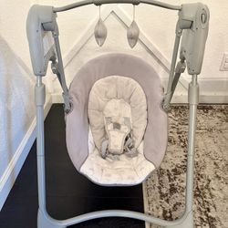 Graco Slim Spaces Compact Baby Swing, Grey