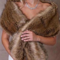 Elegant Faux Fur Wrap
