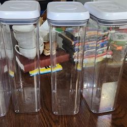 4 Push Button Storage Containers 