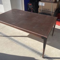 Canadian solid wood table with leaf extension