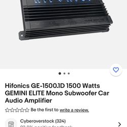 Hifonics Gemini Elite 1500 Watt Amp 